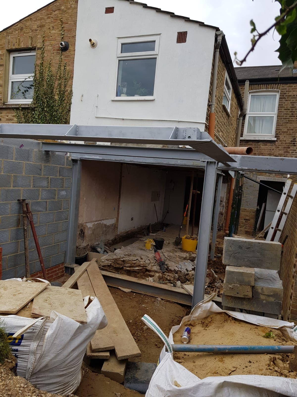 Rear extension with bi-fold doors — During