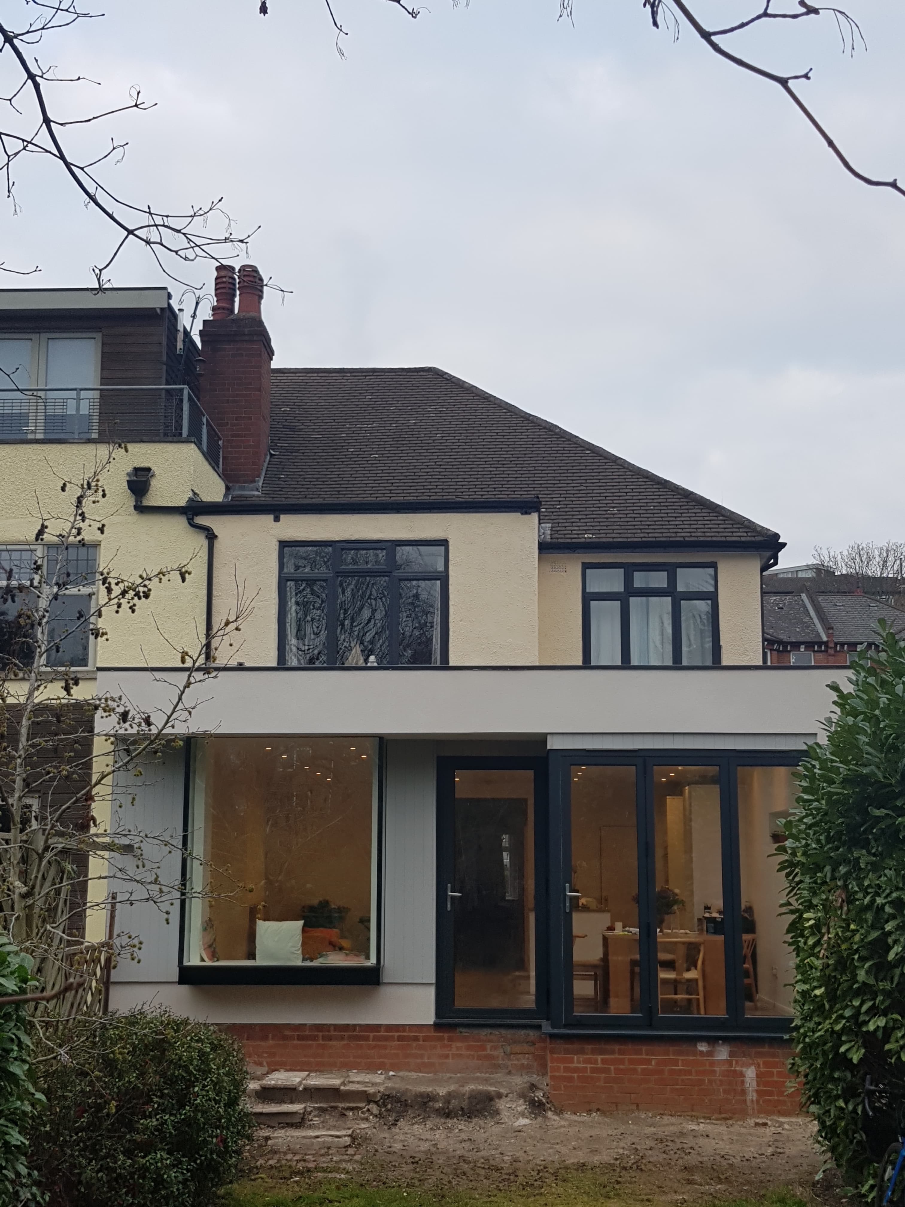 Full-width glass box extension — finished