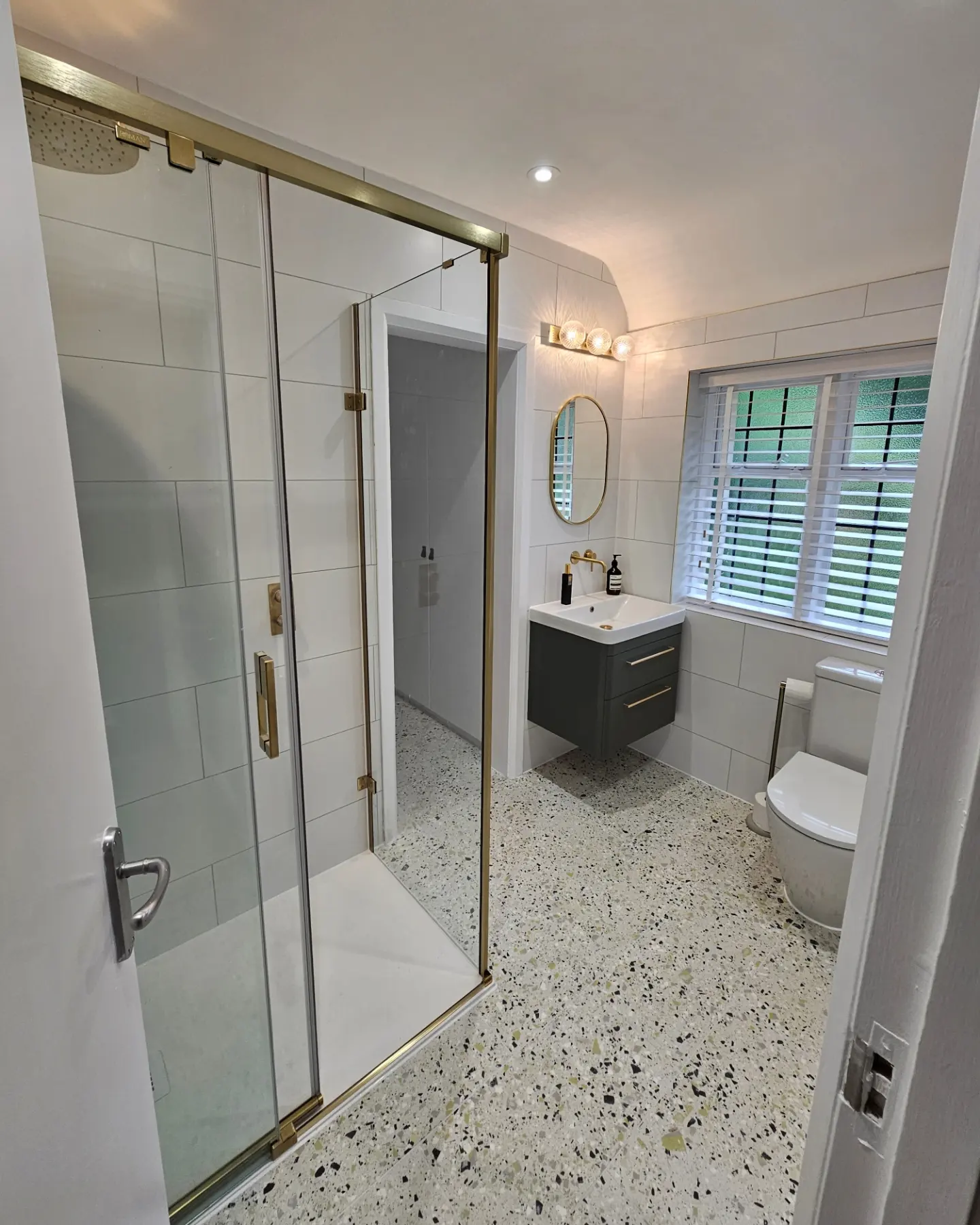 Brass & Terrazzo Bathroom