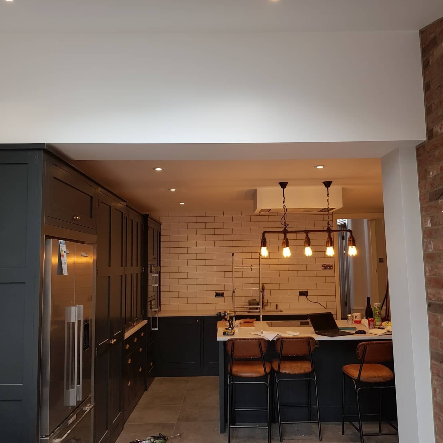 Navy Shaker Kitchen with Island